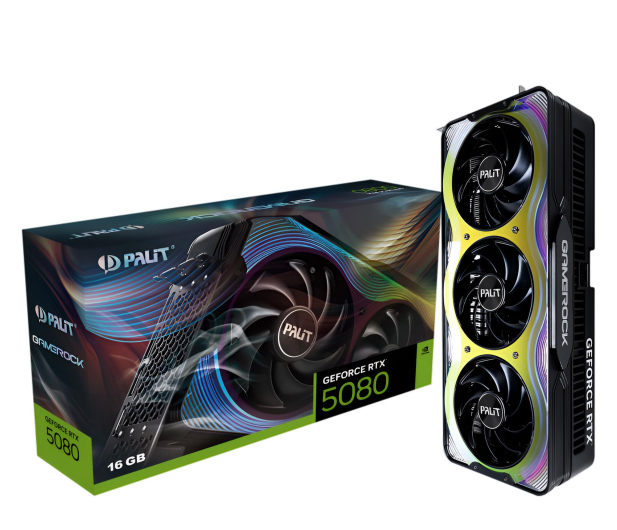 Palit GeForce RTX 5080 GameRock 16GB GDDR7 DLSS5 - 1311234 - zdjęcie
